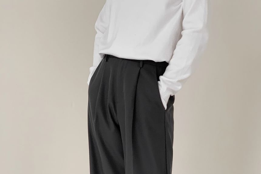 Capbrew - Hoge taille effen wijde broek