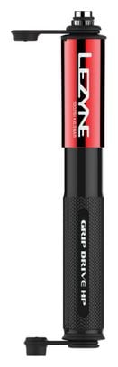 Pompe à Main Lezyne Grip Drive HP S (Max 120 psi / 8.3 bar) Noir / Rouge
