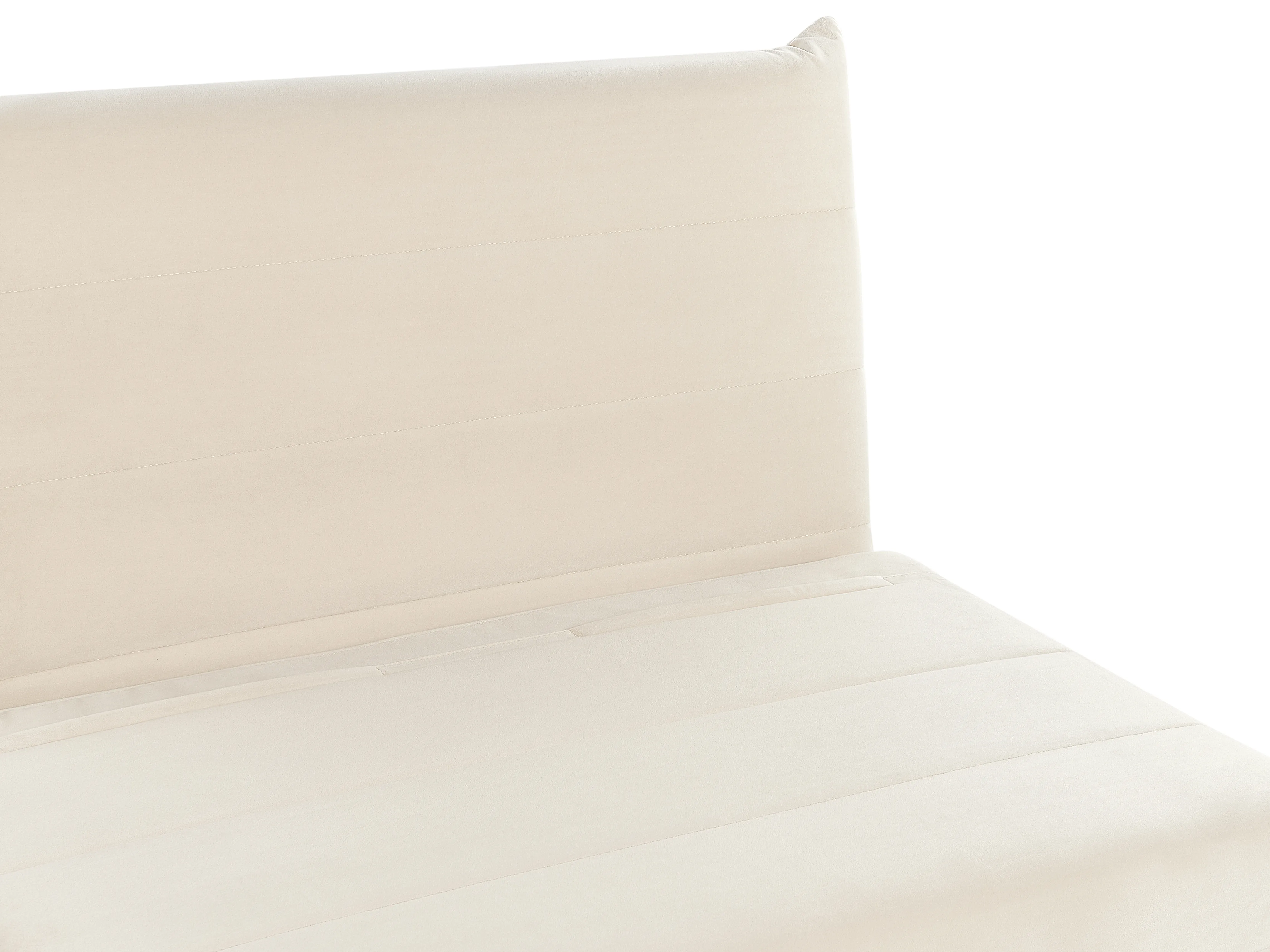 Eenpersoons slaapbank SETTEN Fluweel Lichtbeige