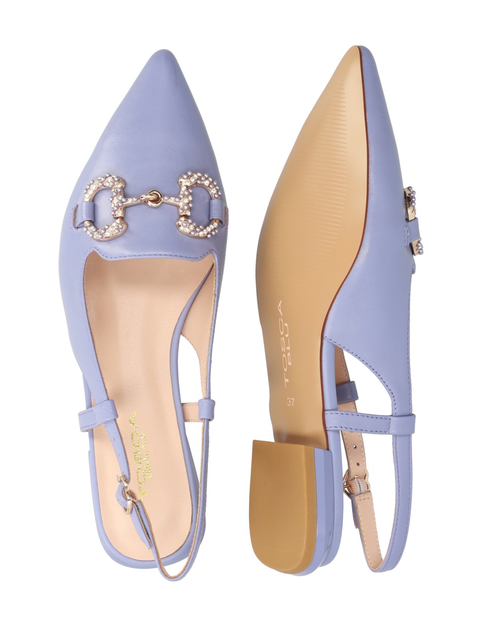 Glattleder Slingpumps