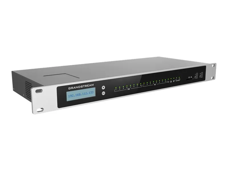 Grandstream UCM6308A - IP-PBX - stativmonterbar - 8 FXO-carrier - 8 FXS-carrier - 3 x 10/100/1000