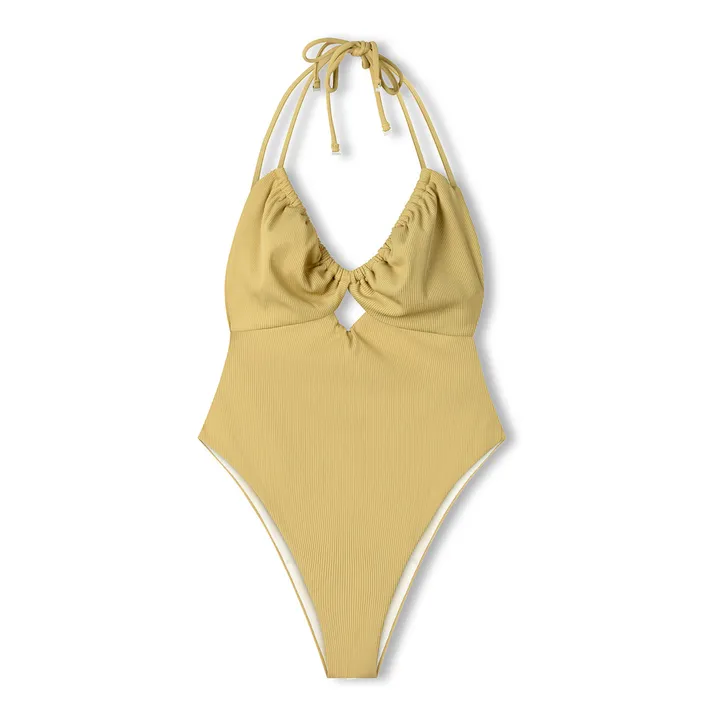 Zulu & Zephyr Maillot 1 Pièce Citrus Côtelé | Jaune