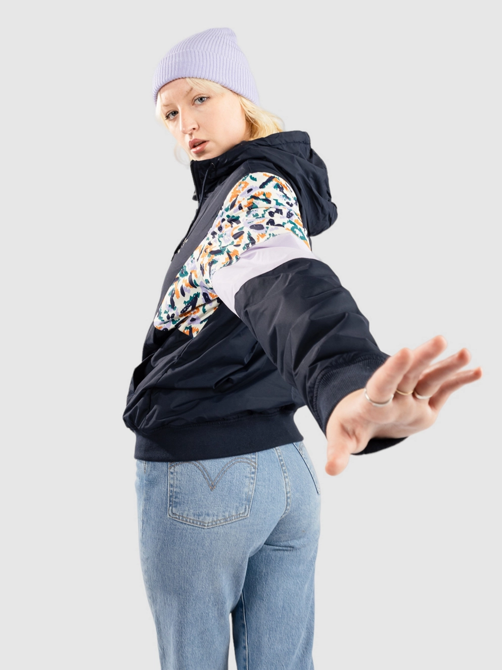 Iriedaily Blotchy Jacket navy purple