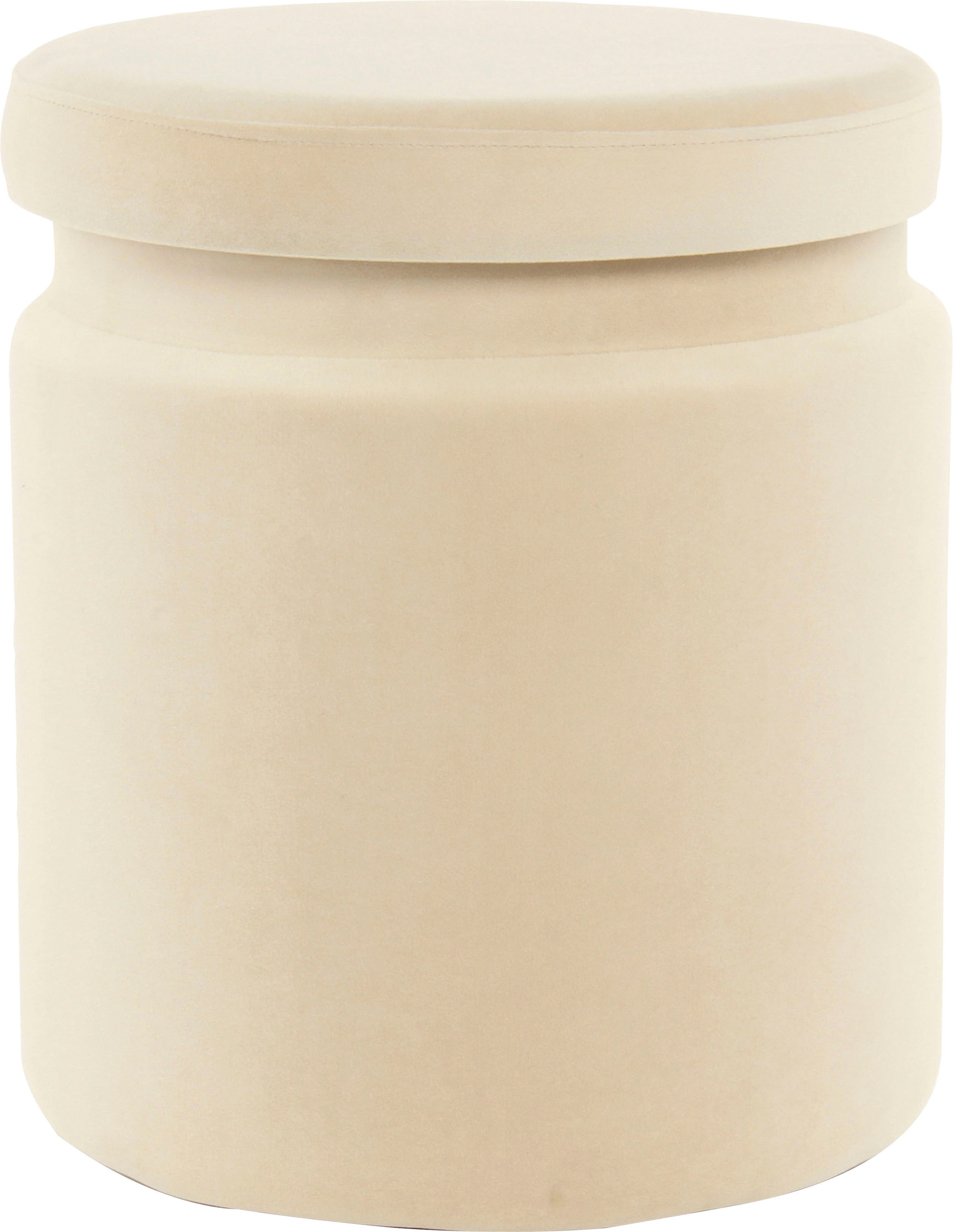 Kayoom Stauraumhocker »Hocker Zora 225 2er-Set, samtweicher Stoffbezug,runde elegante Form« Set, 2 Stk. tlg. samtweich, gepolstert, mit Stauraum, weiche Polsterung