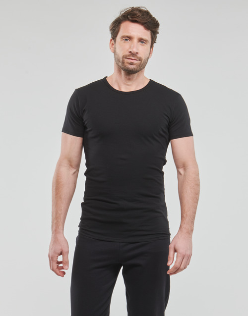 Tommy Hilfiger - STRETCH CN SS TEE 3PACK X3 - Noir / Noir / Noir