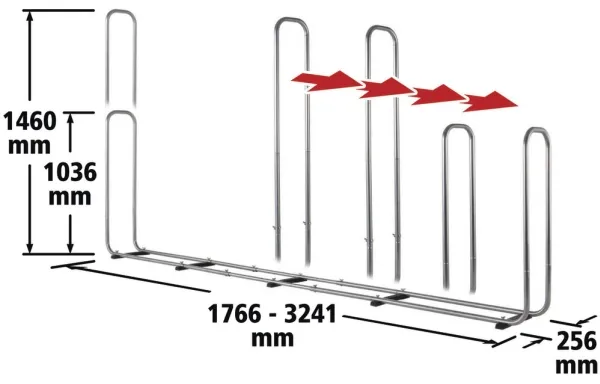 wolfcraft GmbH 5125000, Brændeholder, Plast, Stål, Grå, 1,6 m³, 25 - 50 cm, 1766 mm