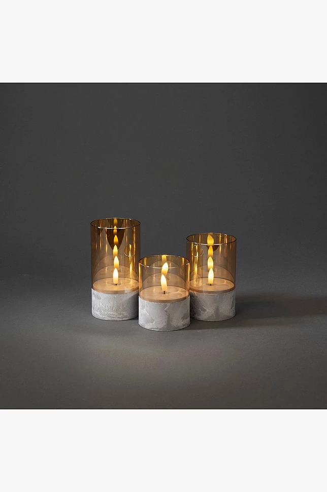 B/O Led-lys med glass 15 cm