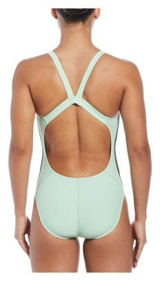 Maillot de Bain Nike Swim Fusion Logo Tape Vert Femme