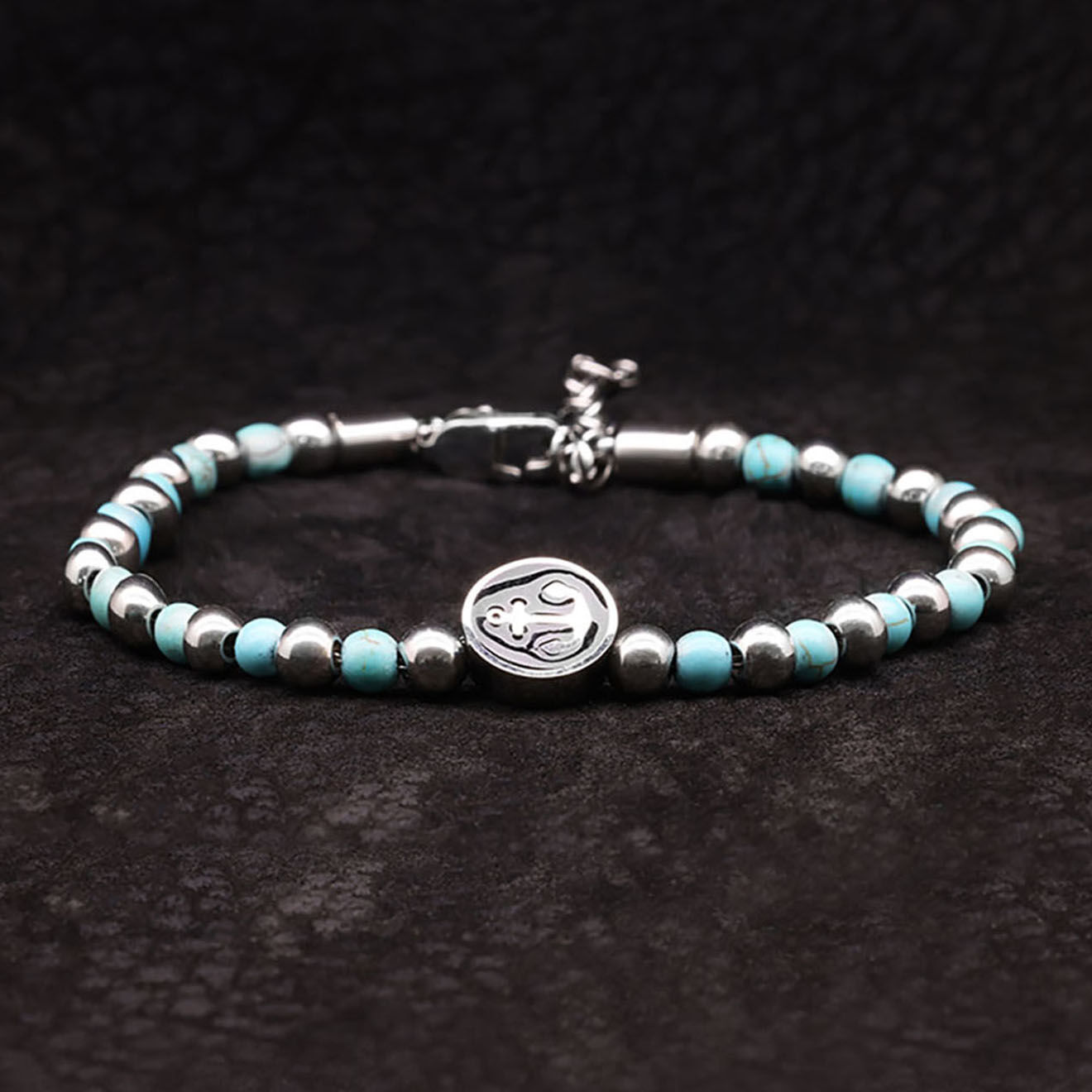 Rockstone Bracelet Jean en Acier & Turquoise