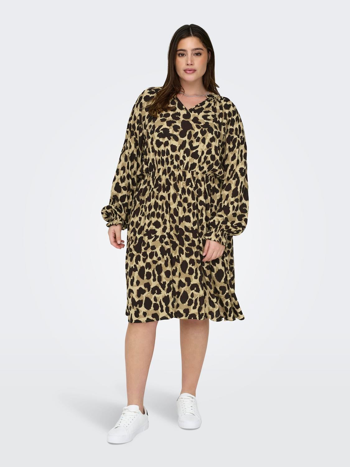 CARVIVIENNE Midikleid Warm Sand