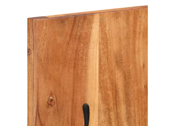 Porte-manteaux muraux 2 pcs 36x3x110 cm Bois d'acacia massif