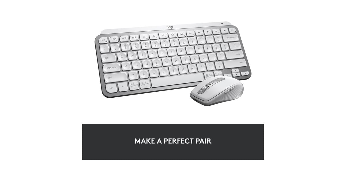 LogitechMX Keys Mini Minimalist Wireless Illuminated Keyboard, toetsenbord  (Lichtgrijs, US-International, Bluetooth)