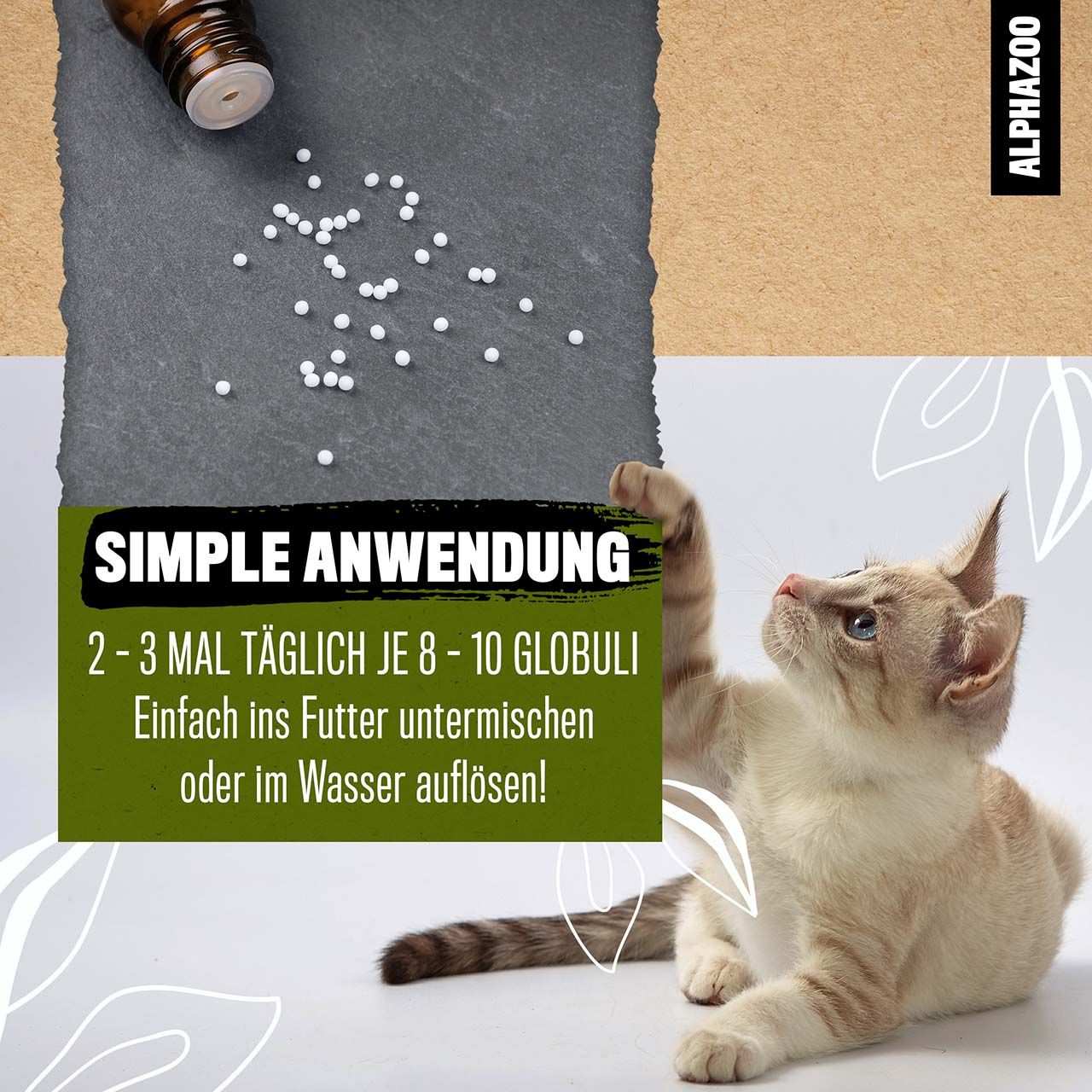 ALPHAZOO Wutbändiger Bachblüten, Globuli für Hunde und Katzen