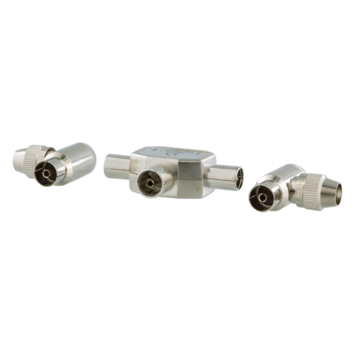 Q-Link coax splitter tv 2 male/female haaks