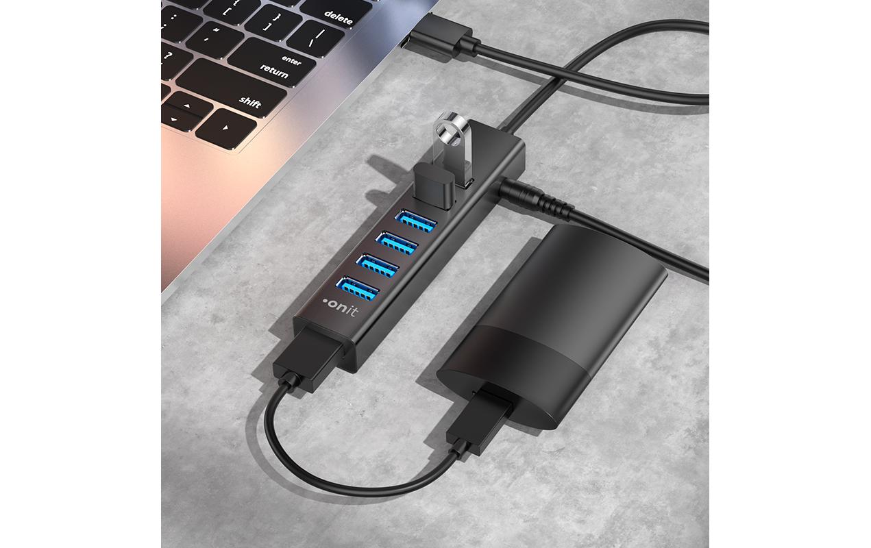 USB-A-Hub 7ALeichter und kompakter Hub mit 7 USB-A-Ports