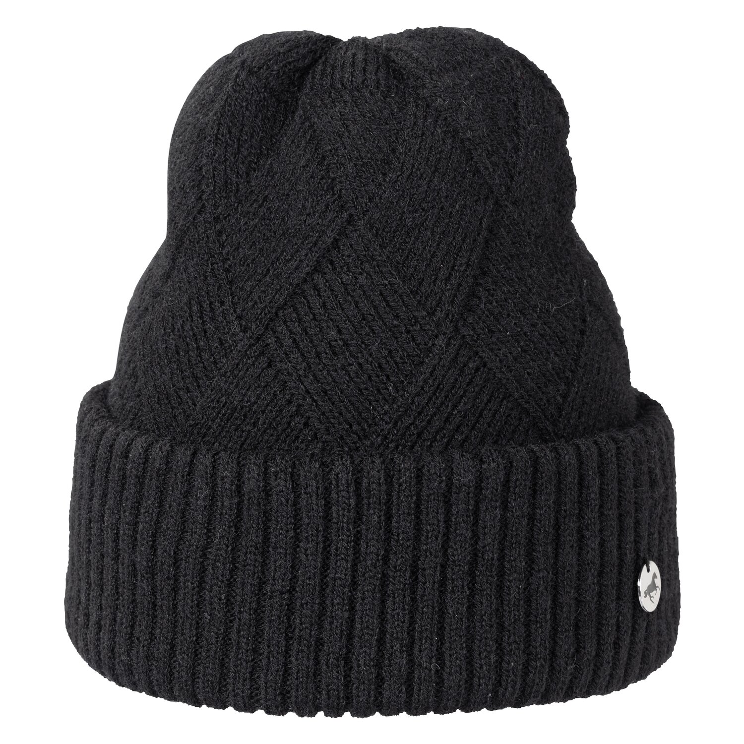 RIDE now Strickmütze mit Rautenstrick  - black - Einheitsgröße