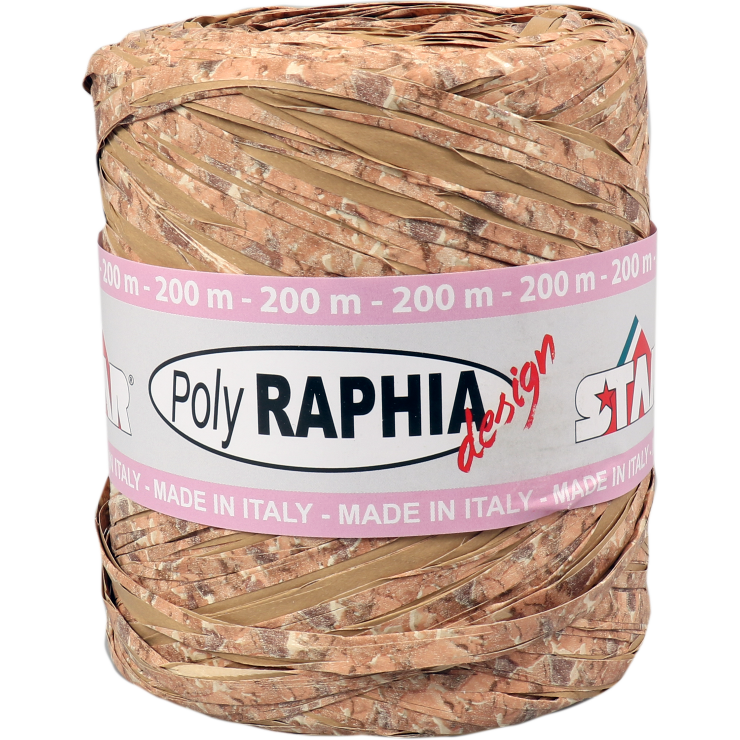 Raffia, 10mm, 200m, bruin