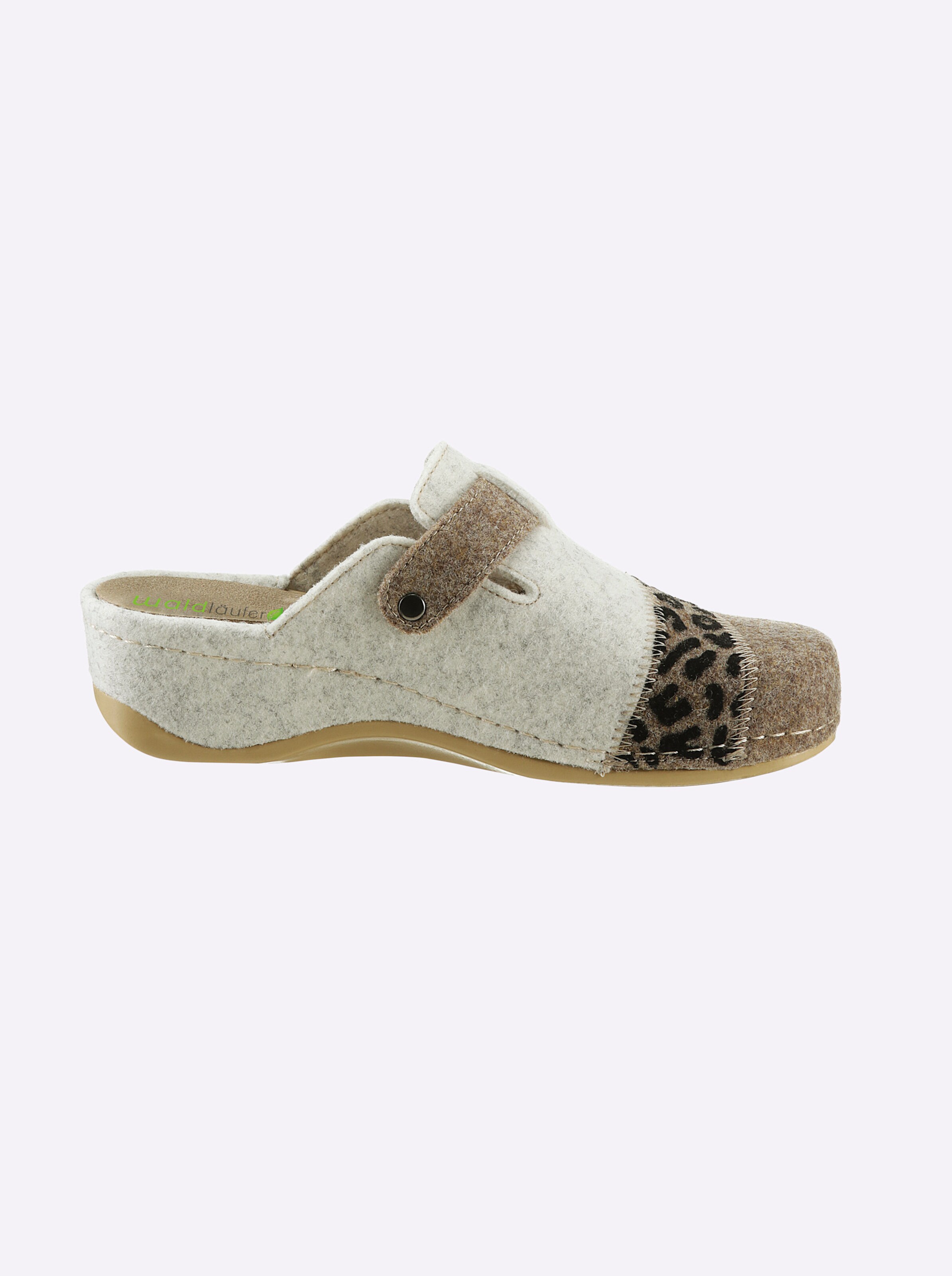 Waldläufer Pantoffel in beige-gemustert