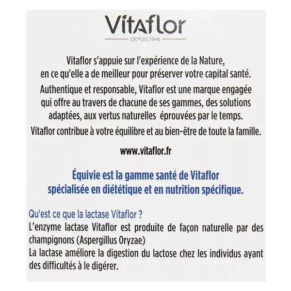 Vitaflor Equivie Lactase 60 comprimidos