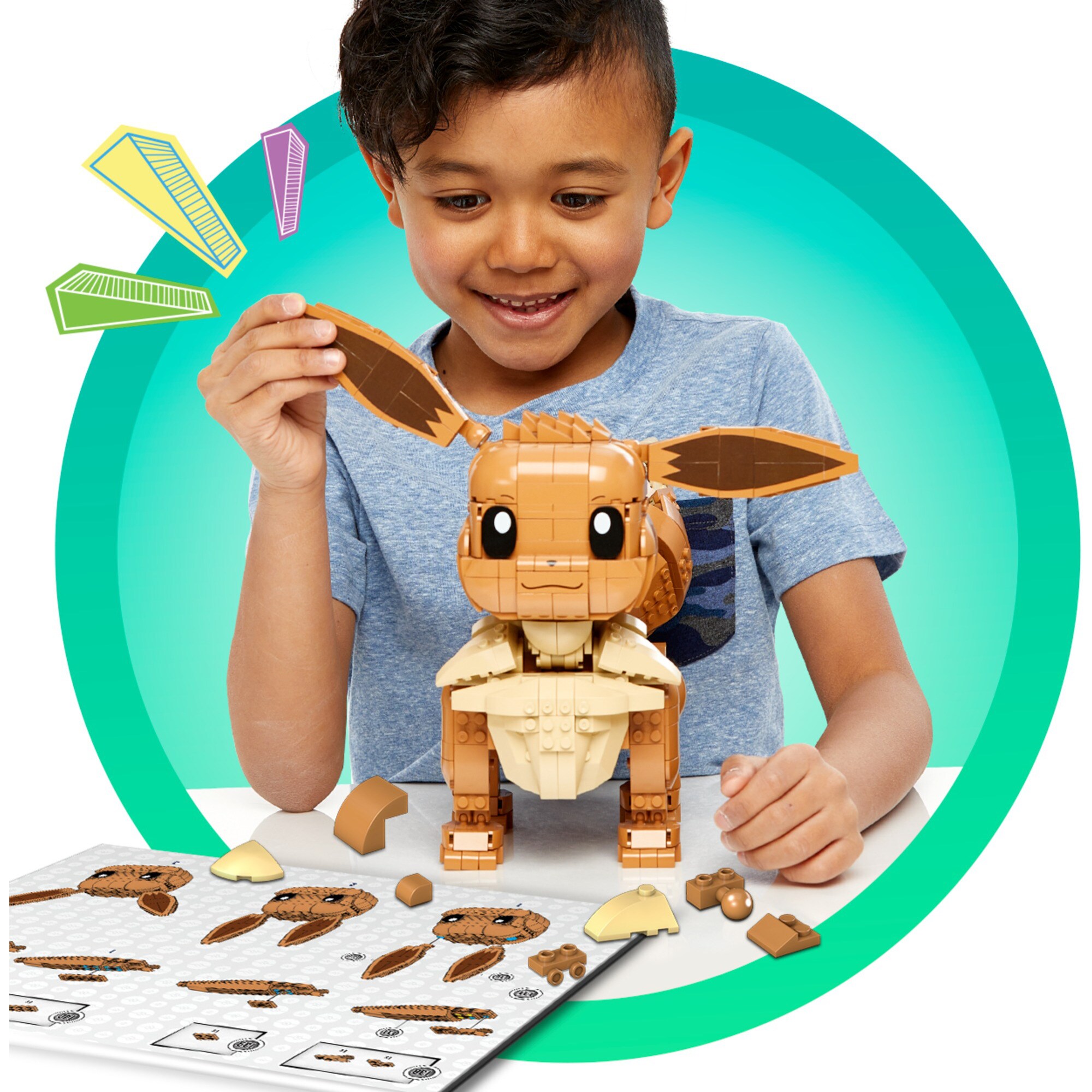 Mattel Konstruktionsspielzeug Pokémon Jumbo Evoli