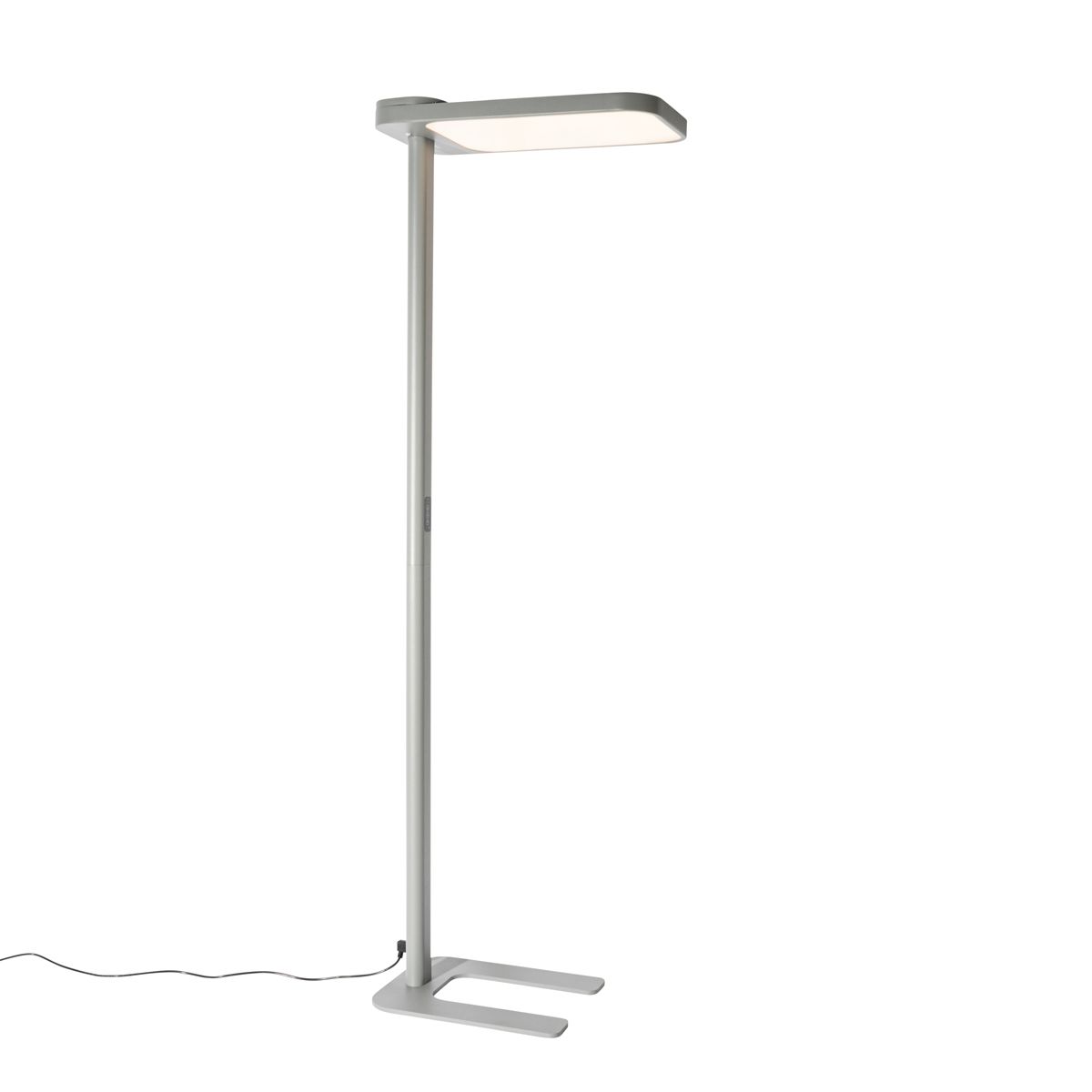 Daglicht vloerlamp grijs vierkant incl. LED en dimmer - Guzo