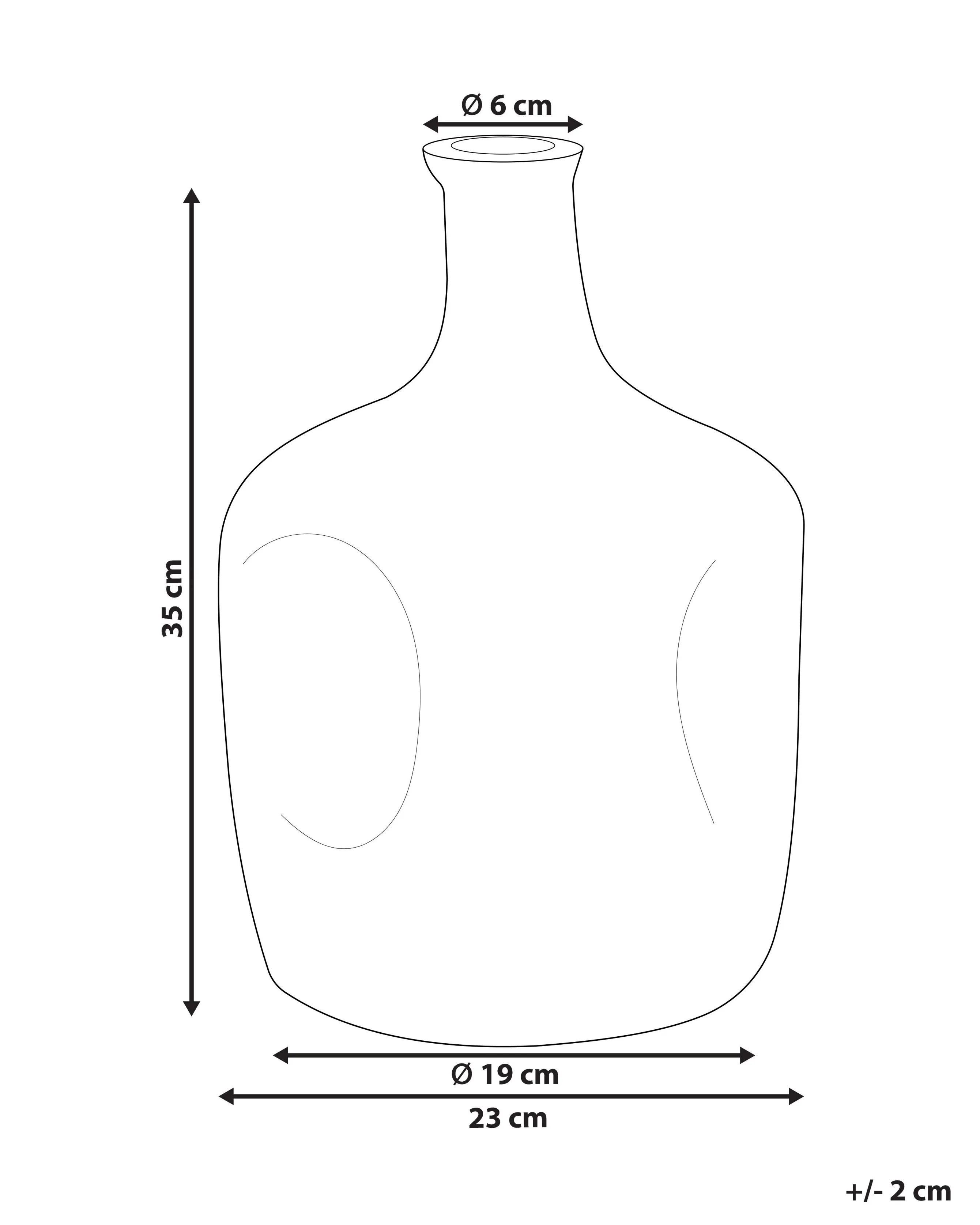 Bloemenvaas KERALA Glas 35 cm Olijfgroen