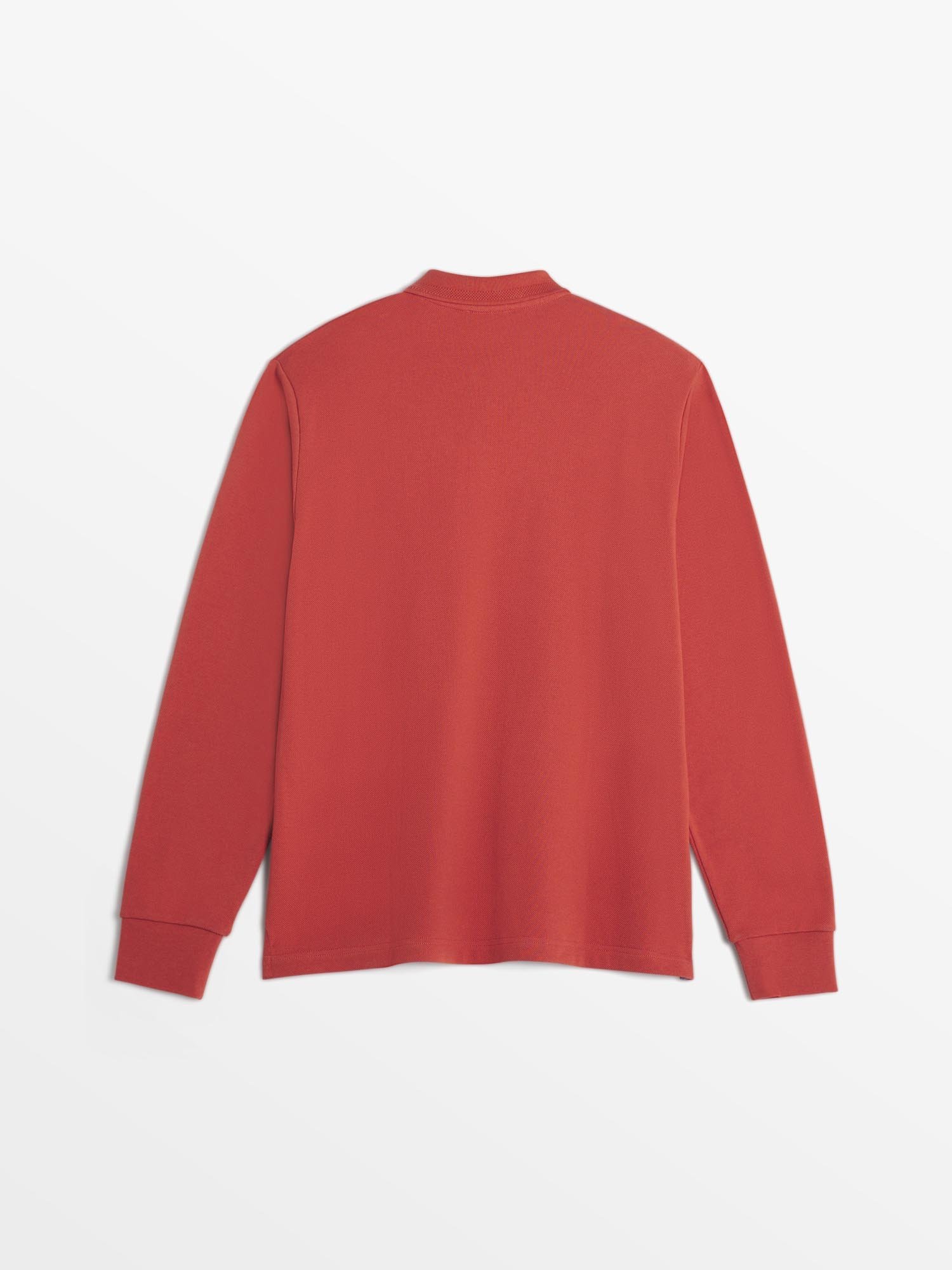 Polo Homme Chaud Manches Longues Rouge