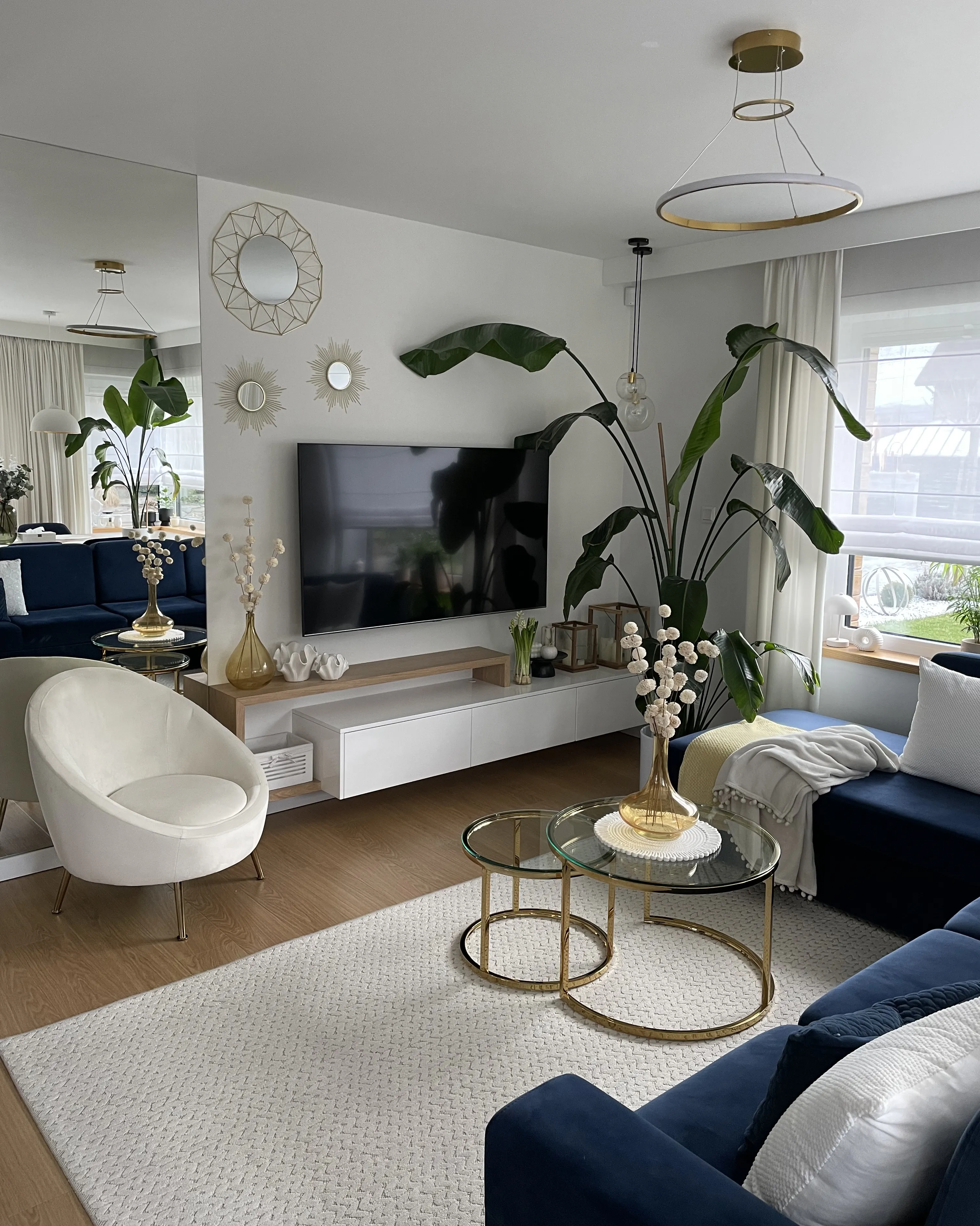 Set van 2 salontafels GRANGE Veiligheidsglas Goud