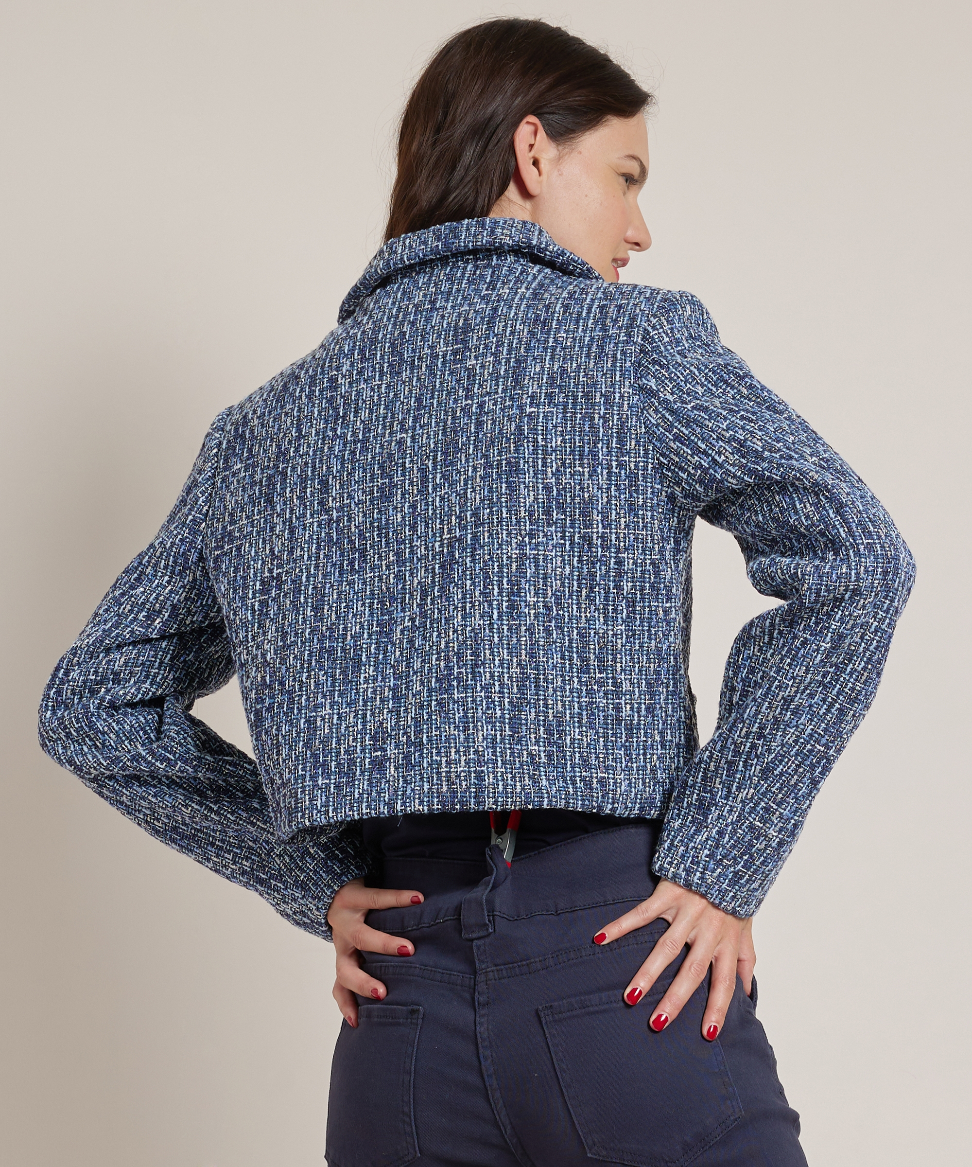 kort tweed jasje
