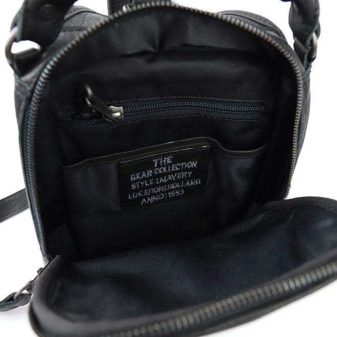 Bear Design Callisto Pelle Crossbody Tas Mavery Zwart CP2181