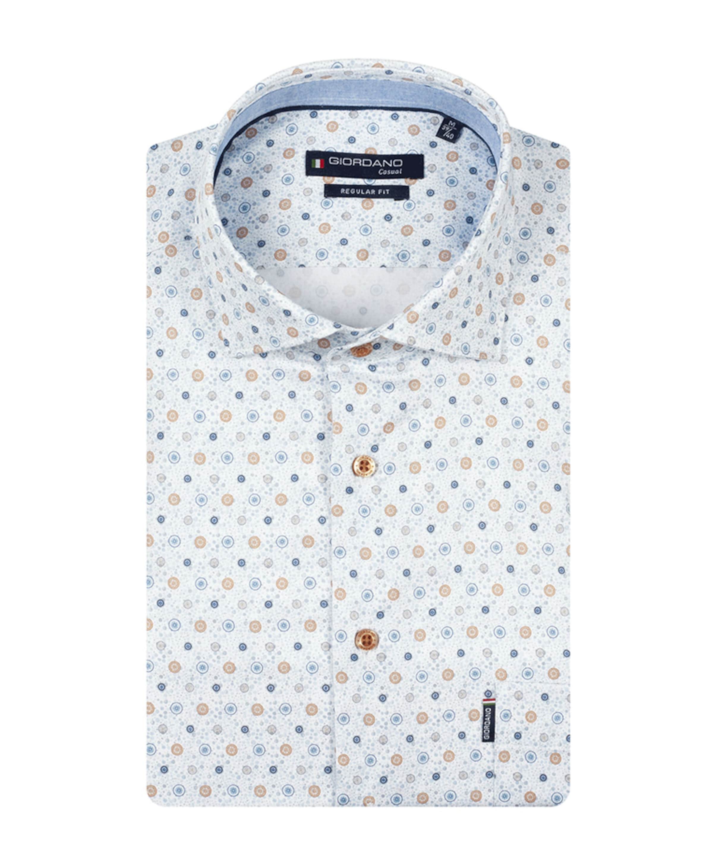Giordano Heren overhemd lange mouw blauw