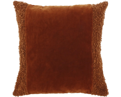 Kussen Wess leer bruin 45x45 cm