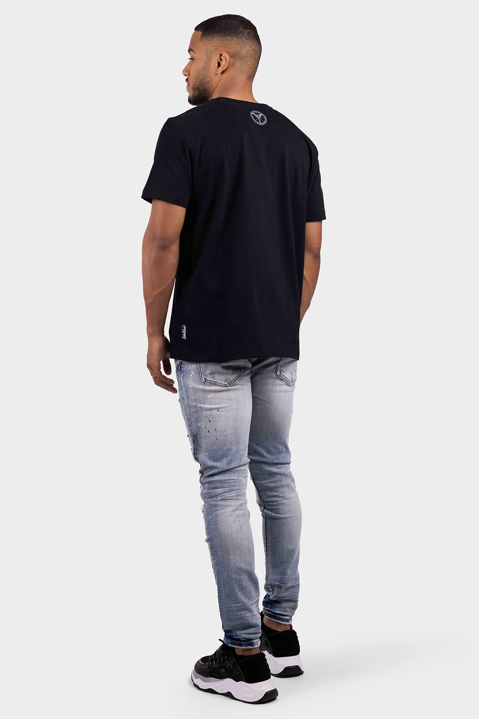 Carlo Colucci C2776 20 Basic T-Shirt Heren Zwart