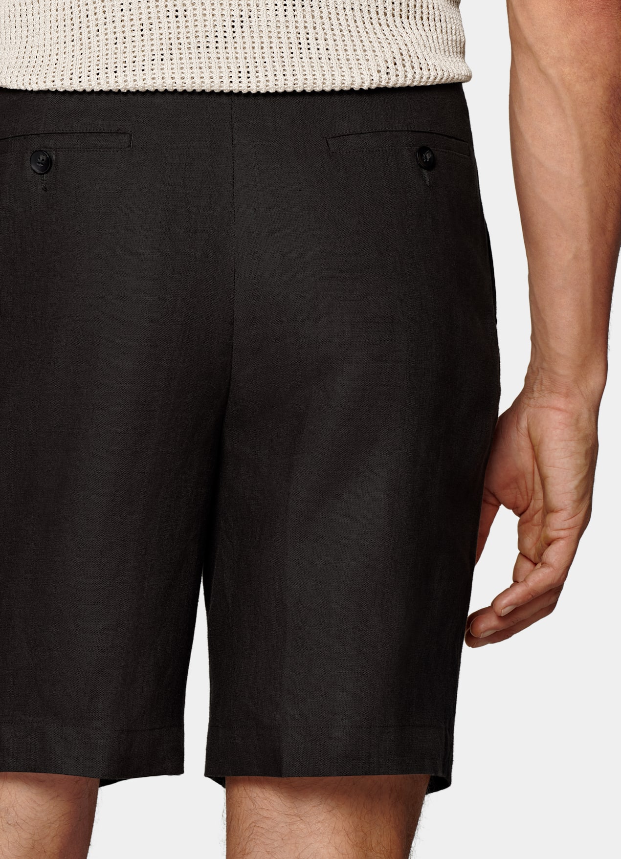 Short Straight Leg marron foncé