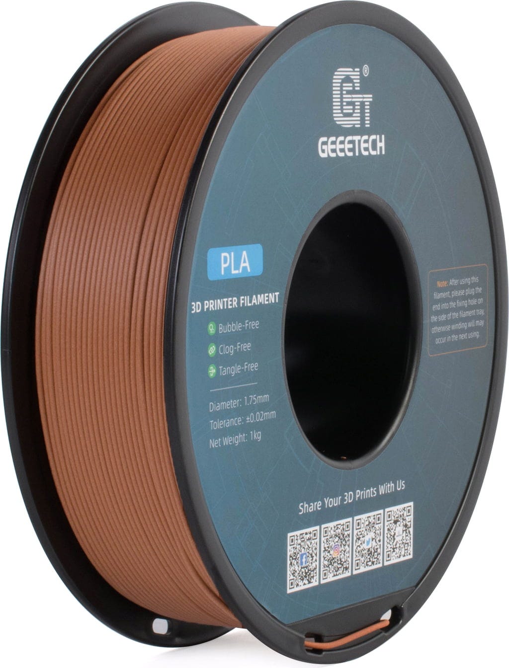 GEEETECH  PLA Wood Rose, 1,75 mm / 1000 g    Leicht druckbares Holzfilament mit geringen Fertigungstoleranzen in Rose
