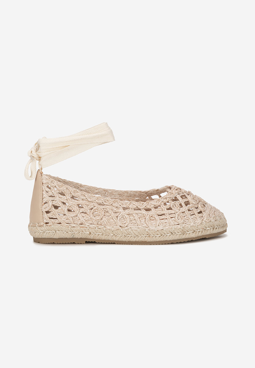 Espadrilles avec lacets beige Kaddeia