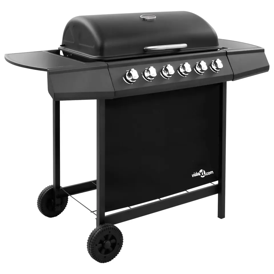 vidaXL - Gasbarbecue-grill - Zwart - Staal