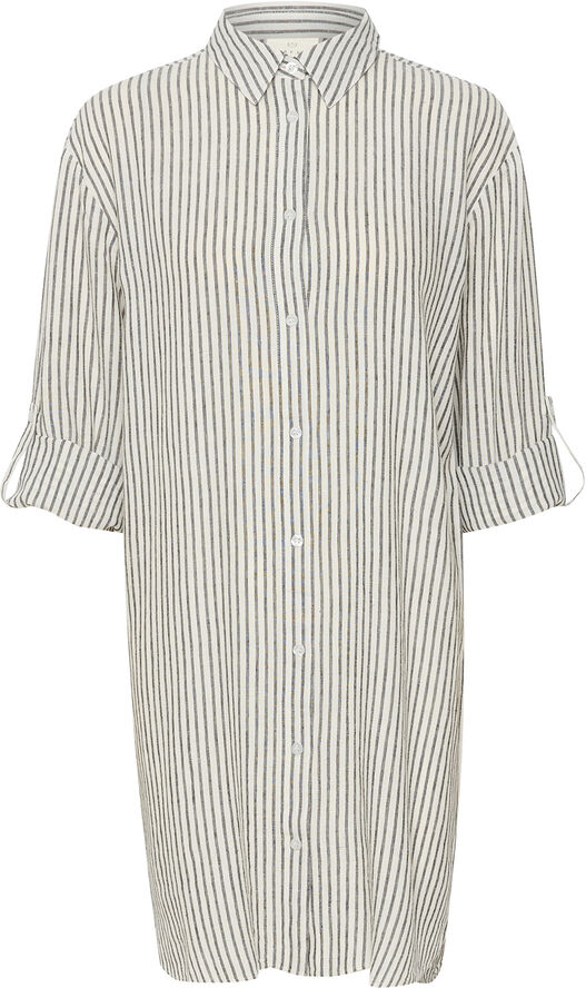 Kaffe KAmilia Shirt Dress Chalk/black stripe