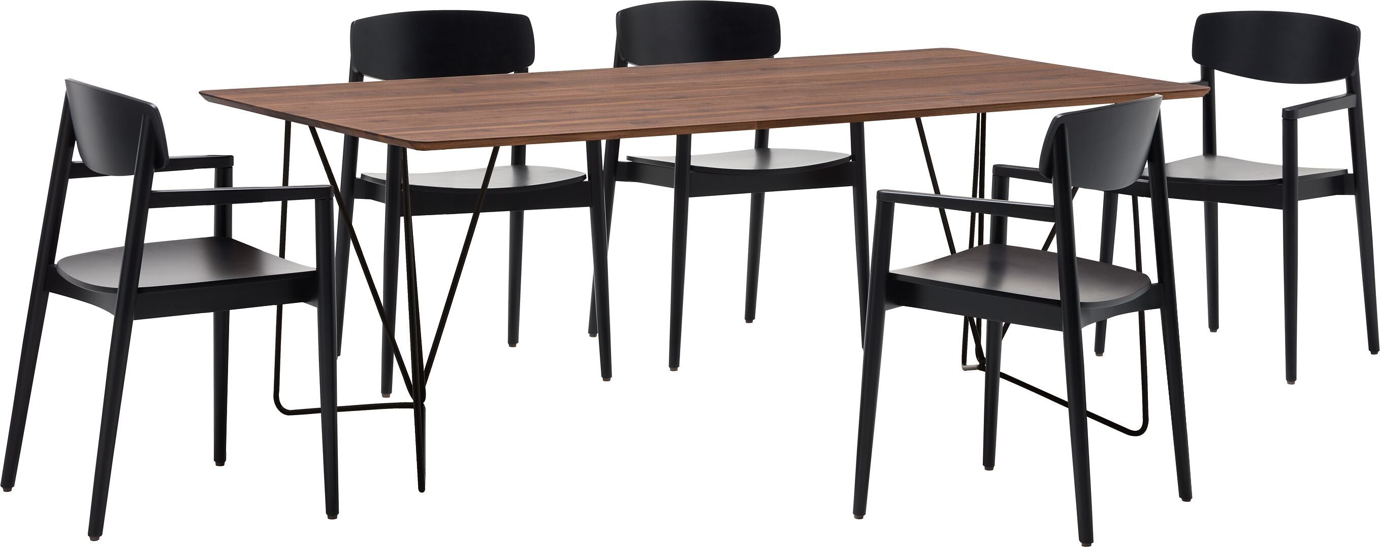 ELIANA Tisch - Nussbaum / B: 200.0 cm x T: 95.0 cm x H: 75.0 cm