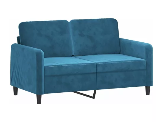 Canapé à 2 places Bleu 120 cm Velours