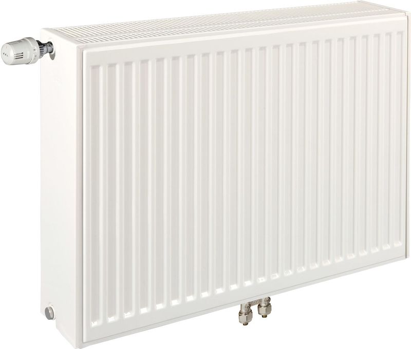 ECA - Paneelradiator Compact 8 - Wit - 60x80 cm - 2546 Watt - Geribbelde Voorzijde