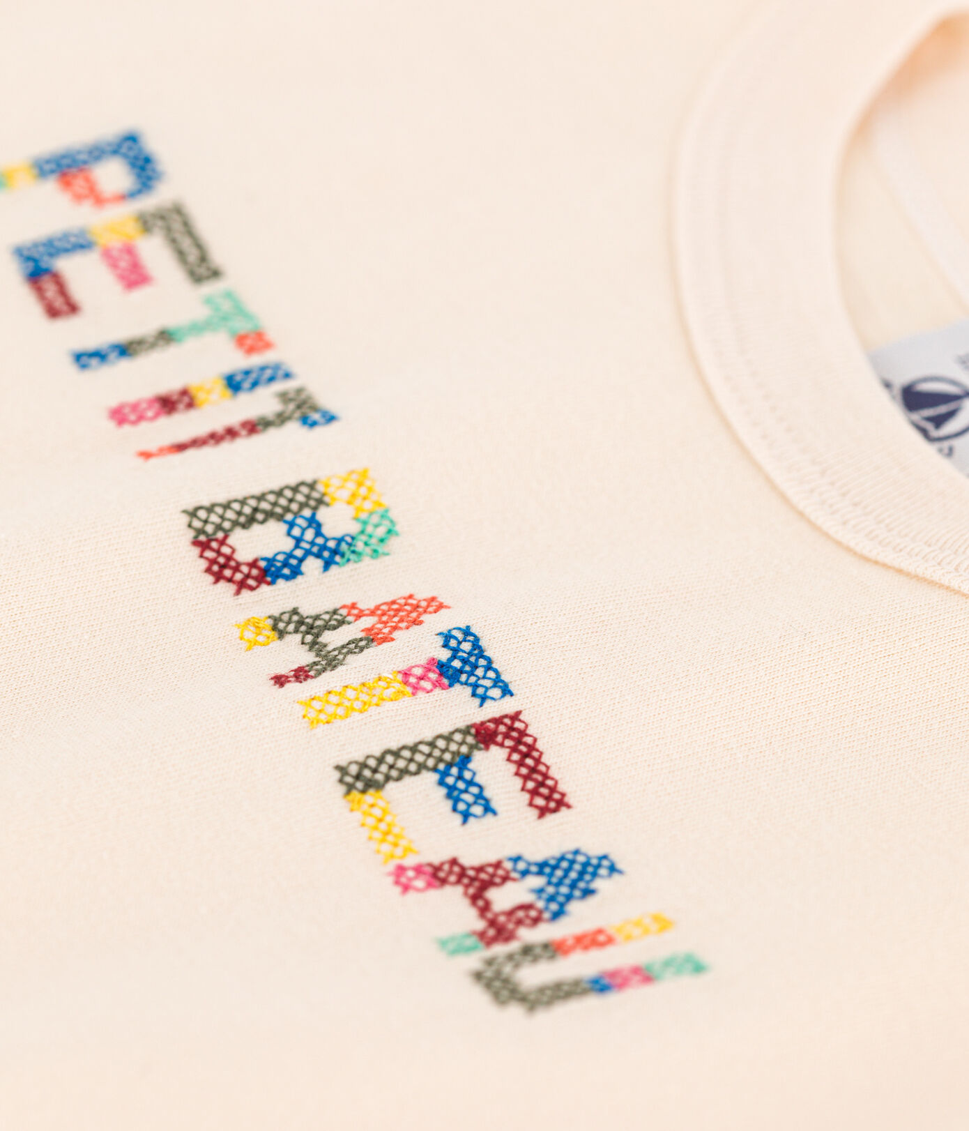 Tee-shirt manches courtes bébé en jersey brodé