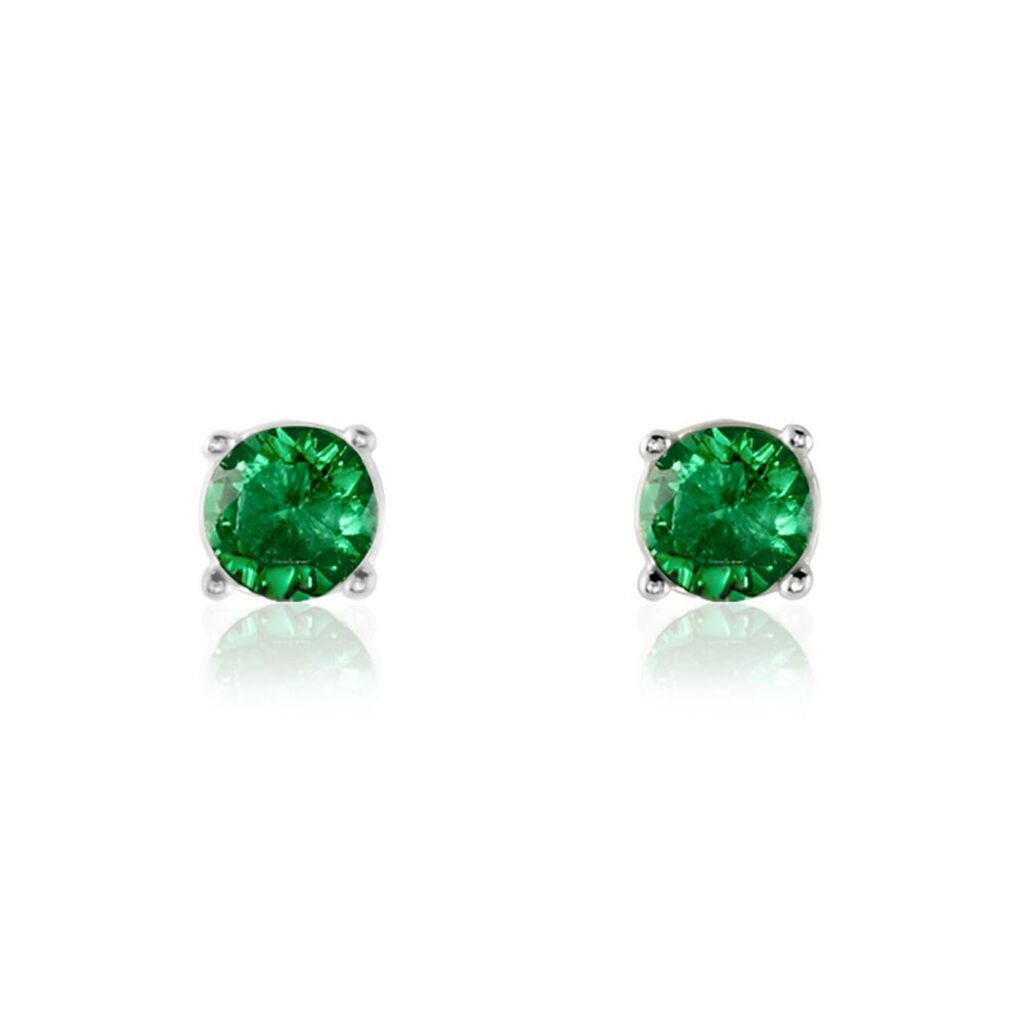 Boucles D'oreilles Puces Argent Blanc Dwight Oxydes De Zirconium