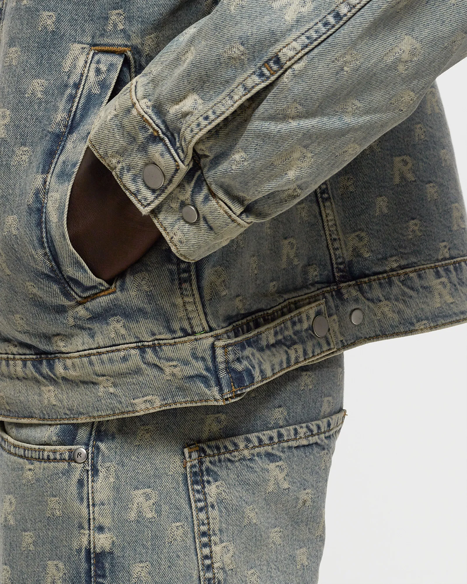 Represent MONOGRAM DENIM JACKET