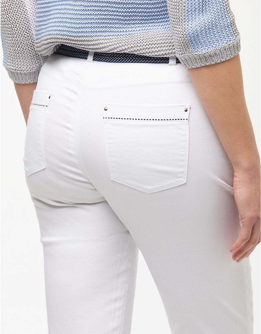 Jean blanc stretch coton
