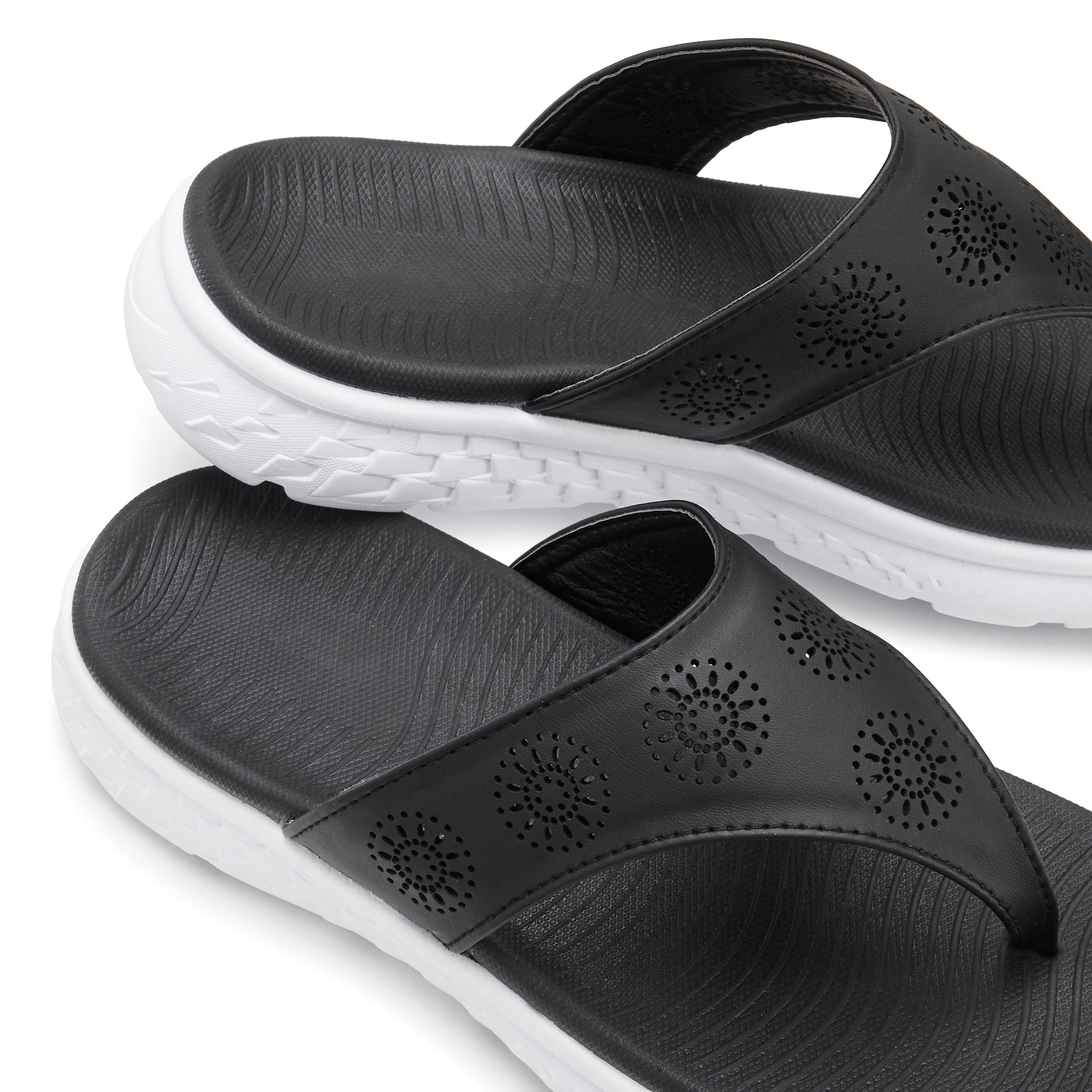 Vivance Zehentrenner  Pantolette mit Cut-Out-Muster VEGAN