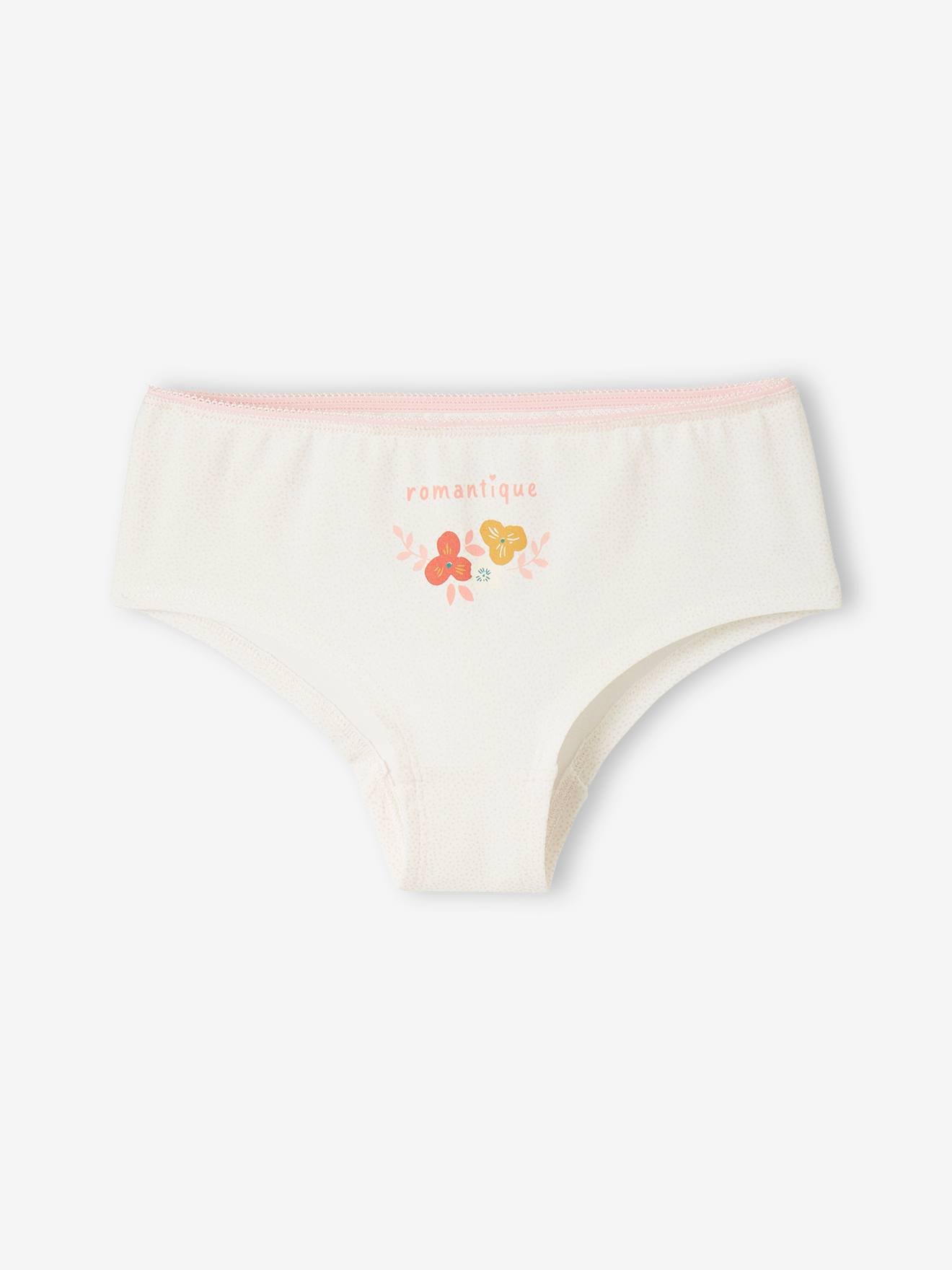 Pacote com 3 shorts tamanho médio com estampa de flores e lhama rosa para meninas.