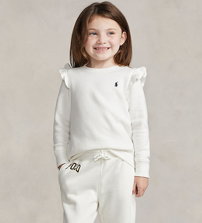 Polo Ralph Lauren Sweatshirt - Hvid m. Fl?ser