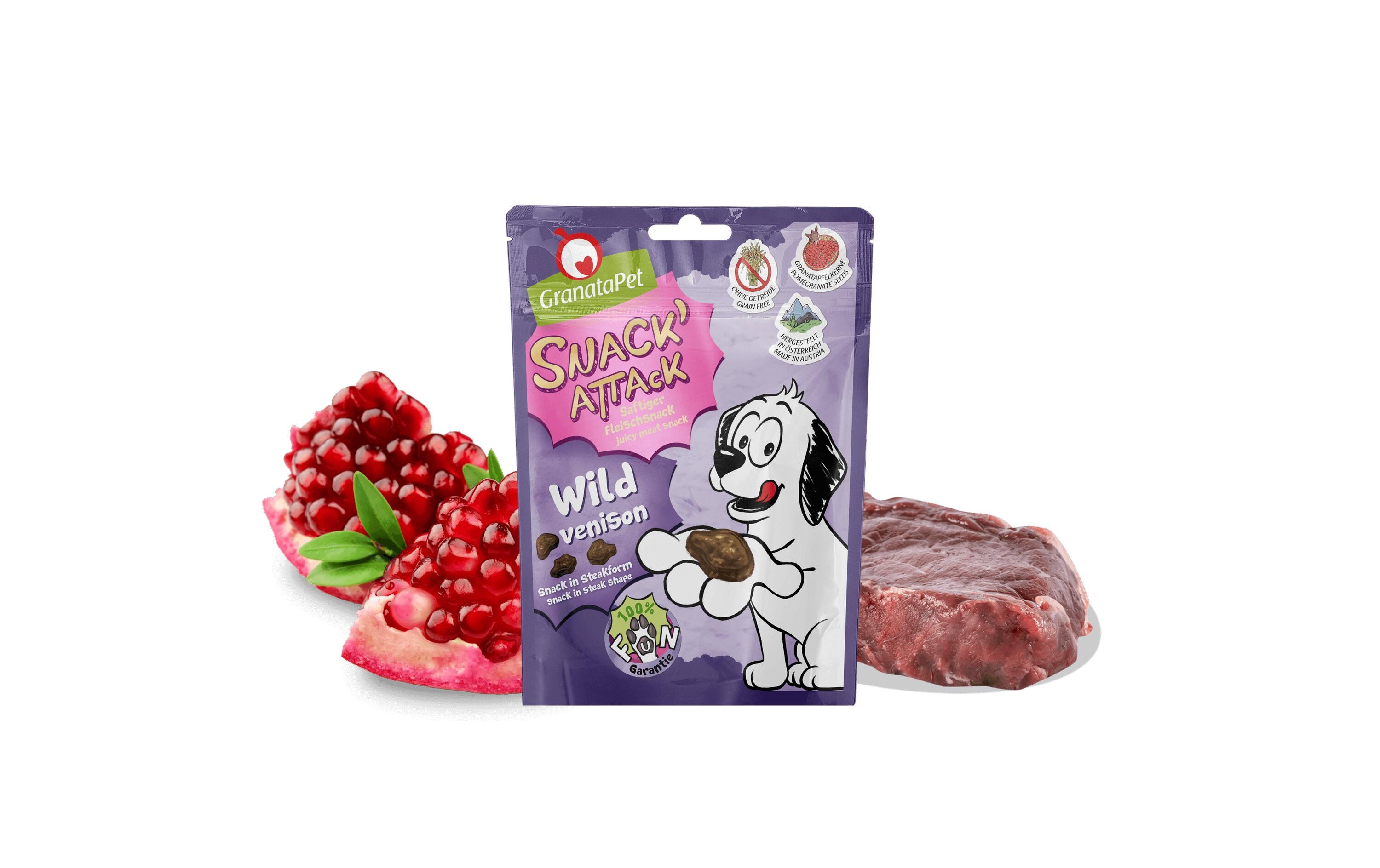 Snack' Attack Wild 100gErgänzungsfuttermittel für Hunde