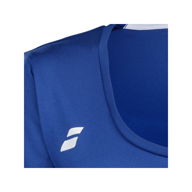 Tee-shirt femme Babolat Play Crew blanc ou bleu
